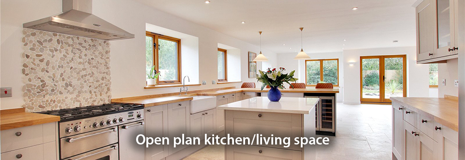Open plan kitchen living space